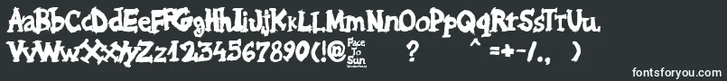 Face to Sun Font – White Fonts on Black Background