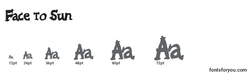 Face to Sun Font Sizes