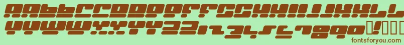 FACEI   -fontti – ruskeat fontit vihreällä taustalla