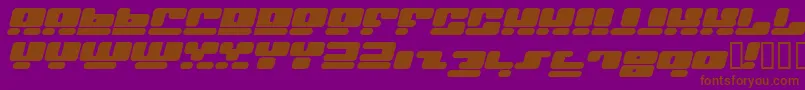 Шрифт FACEI    – коричневые шрифты на фиолетовом фоне