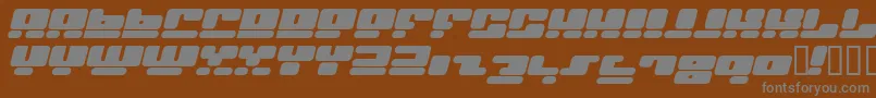 FACEI   -fontti – harmaat kirjasimet ruskealla taustalla