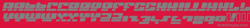 フォントFACEI    – 赤い背景に灰色の文字