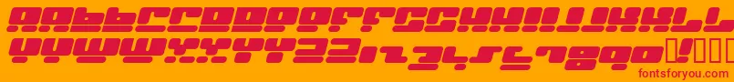 fuente FACEI    – Fuentes Rojas Sobre Fondo Naranja