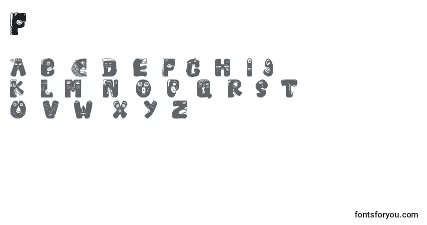 Schriftart Facelook – Alphabet, Zahlen, spezielle Symbole