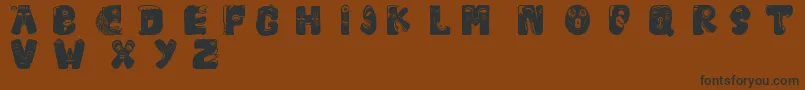 Facelook Font – Black Fonts on Brown Background