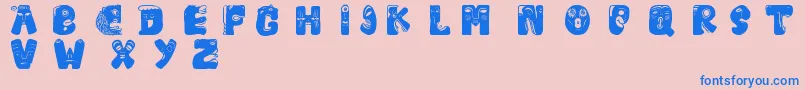 Facelook Font – Blue Fonts on Pink Background
