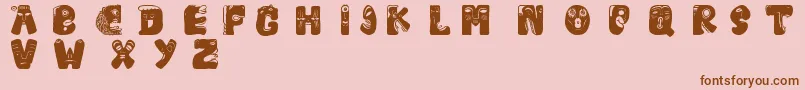 Facelook Font – Brown Fonts on Pink Background