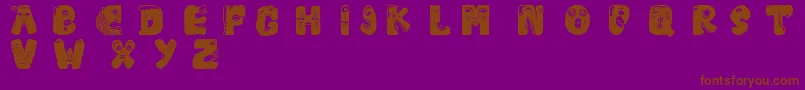 Facelook Font – Brown Fonts on Purple Background