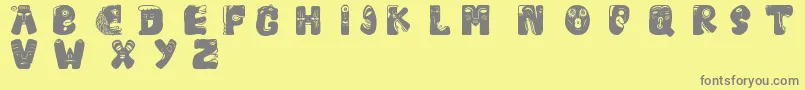Facelook Font – Gray Fonts on Yellow Background
