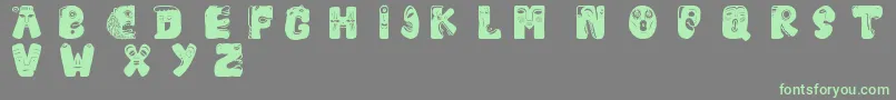 Facelook Font – Green Fonts on Gray Background