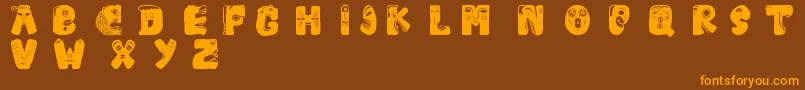 Facelook Font – Orange Fonts on Brown Background