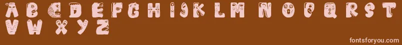 Facelook Font – Pink Fonts on Brown Background