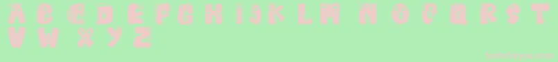 Facelook Font – Pink Fonts on Green Background