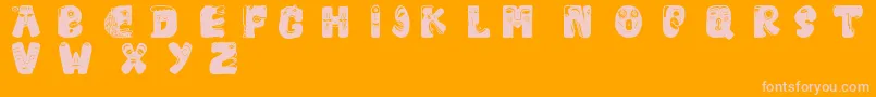 Facelook Font – Pink Fonts on Orange Background
