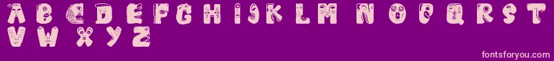 Facelook Font – Pink Fonts on Purple Background