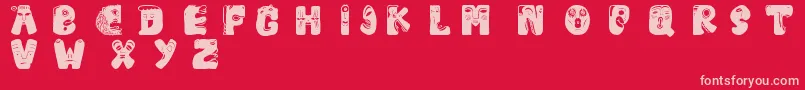 Facelook Font – Pink Fonts on Red Background