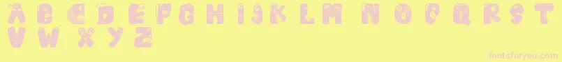 Facelook Font – Pink Fonts on Yellow Background