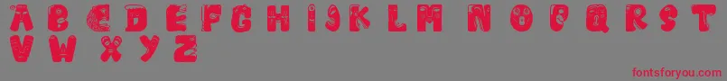 Facelook Font – Red Fonts on Gray Background