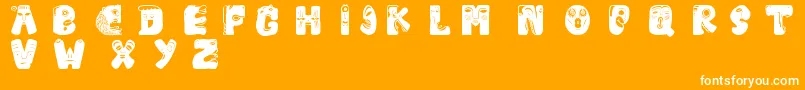 Facelook Font – White Fonts on Orange Background