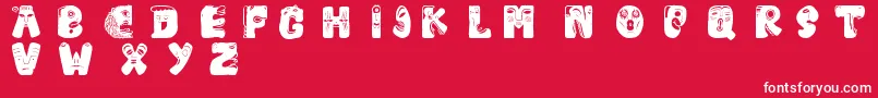 Facelook Font – White Fonts on Red Background