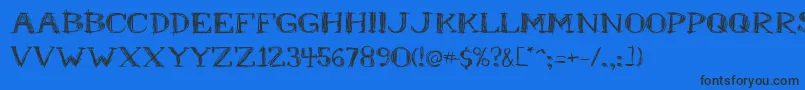 Mrb1 Font – Black Fonts on Blue Background