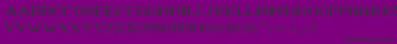 フォントMrb1 – 紫の背景に黒い文字