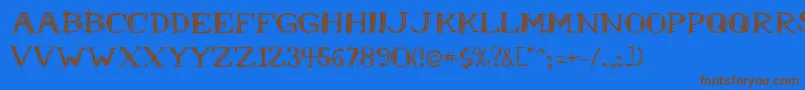 Mrb1 Font – Brown Fonts on Blue Background