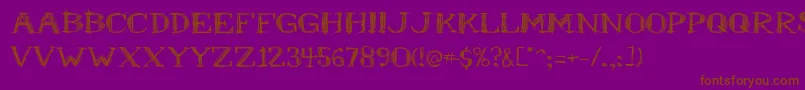 Mrb1 Font – Brown Fonts on Purple Background