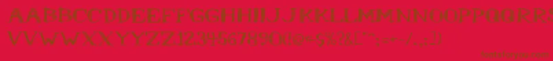 Mrb1 Font – Brown Fonts on Red Background