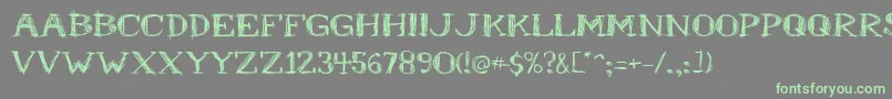 Mrb1 Font – Green Fonts on Gray Background