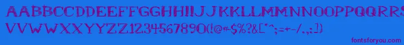 Mrb1 Font – Purple Fonts on Blue Background