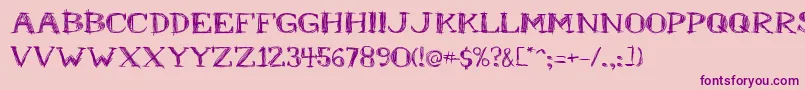 Mrb1 Font – Purple Fonts on Pink Background