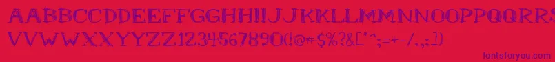 Mrb1-Schriftart – Violette Schriften auf rotem Hintergrund