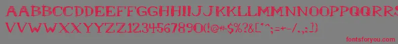 Mrb1 Font – Red Fonts on Gray Background