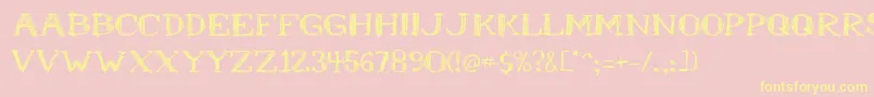 Mrb1 Font – Yellow Fonts on Pink Background