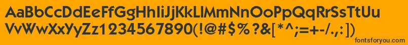 ItckabelstdDemi Font – Black Fonts on Orange Background