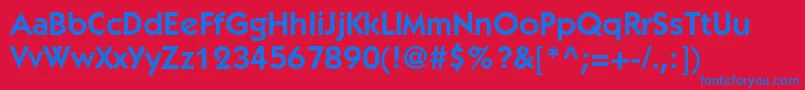 ItckabelstdDemi Font – Blue Fonts on Red Background