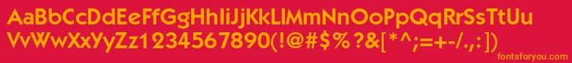 ItckabelstdDemi Font – Orange Fonts on Red Background