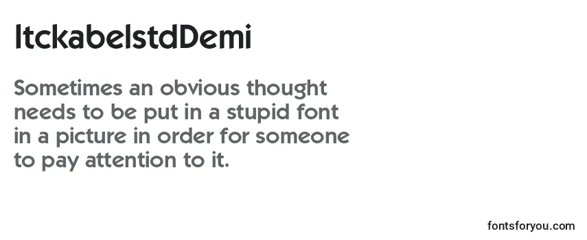 Review of the ItckabelstdDemi Font