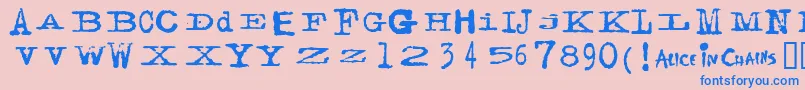 FACERG   Font – Blue Fonts on Pink Background