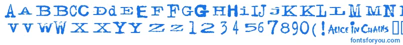 FACERG   Font – Blue Fonts on White Background