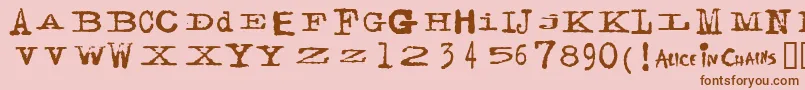 FACERG   Font – Brown Fonts on Pink Background