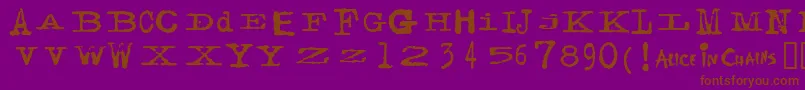 FACERG   Font – Brown Fonts on Purple Background