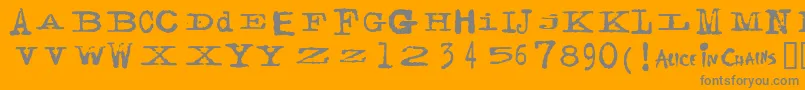 FACERG   Font – Gray Fonts on Orange Background