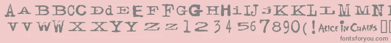 FACERG   Font – Gray Fonts on Pink Background