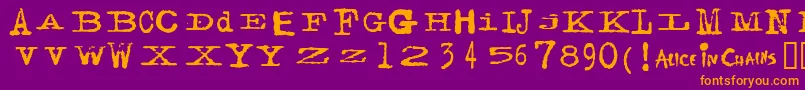 FACERG   Font – Orange Fonts on Purple Background