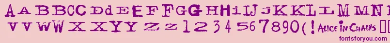FACERG   Font – Purple Fonts on Pink Background