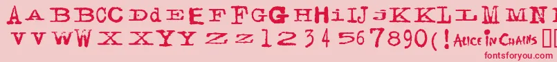 FACERG   Font – Red Fonts on Pink Background