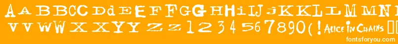 FACERG   Font – White Fonts on Orange Background