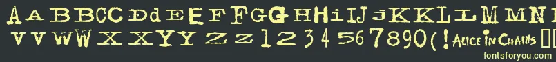 FACERG   Font – Yellow Fonts on Black Background